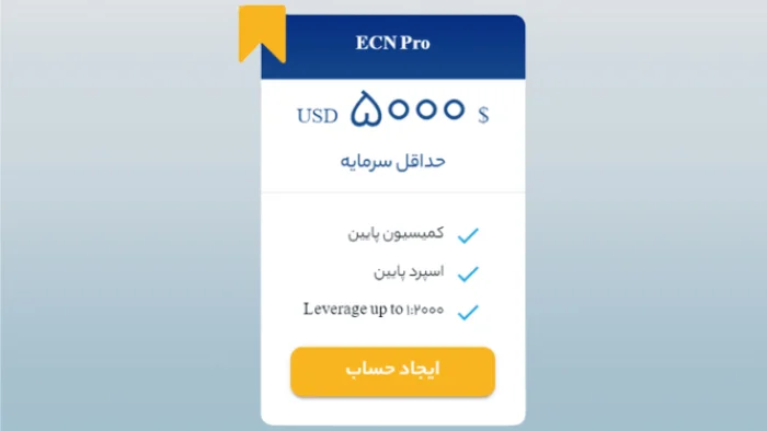 حساب ECN PRO در بروکر اوپو فایننس 