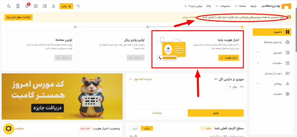 پلتفرم صرافی ارز دیجیتال رمزینکس